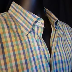 Alan Flusser Check Long Sleeve Button Down Shirt